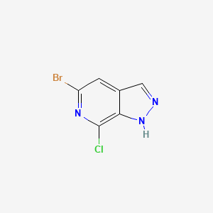 5-Bromo-7-chloro-1H-pyrazolo[3,4-c]pyridine chemical structure (CAS 1416374-15-6)