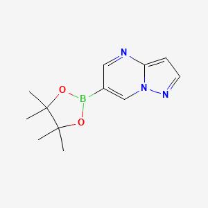 6-(4,4,5,5-Tetramethyl-1,3,2-dioxaborolan-2-yl)pyrazolo[1,5-a]pyrimidine chemical structure (CAS 1416437-27-8)