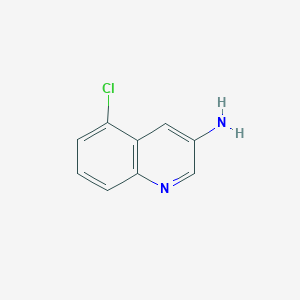 5-Chloroquinolin-3-amine chemical structure (CAS 1416437-91-6)