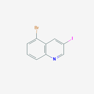 5-Bromo-3-iodoquinoline chemical structure (CAS 1416438-35-1)