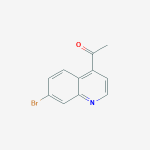 1-(7-Bromoquinolin-4-yl)ethanone chemical structure (CAS 1416439-88-7)
