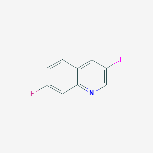 7-Fluoro-3-iodoquinoline chemical structure (CAS 1416440-27-1)