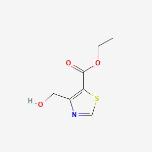 Ethyl 4-(hydroxymethyl)thiazole-5-carboxylate chemical structure (CAS 1416440-57-7)