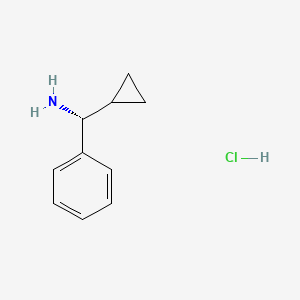 (R)-Cyclopropyl(phenyl)methanamine hydrochloride chemical structure (CAS 1416450-04-8)