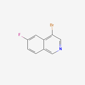 4-Bromo-6-fluoroisoquinoline chemical structure (CAS 1416500-78-1)