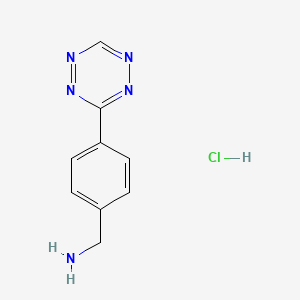 (4-(1,2,4,5-Tetrazin-3-yl)phenyl)methanamine hydrochloride chemical structure (CAS 1416711-59-5)