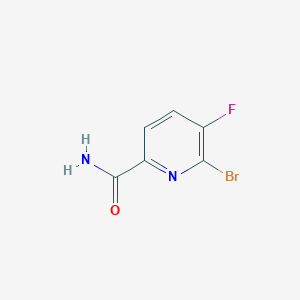 6-Bromo-5-fluoropicolinamide chemical structure (CAS 1416712-39-4)