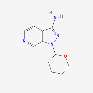 1-(Tetrahydro-2H-pyran-2-yl)-1H-pyrazolo[3,4-c]pyridin-3-amine chemical structure (CAS 1416712-70-3)
