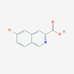 6-Bromoisoquinoline-3-carboxylic acid chemical structure (CAS 1416713-22-8)
