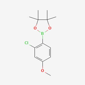 2-(2-Chloro-4-methoxyphenyl)-4,4,5,5-tetramethyl-1,3,2-dioxaborolane chemical structure (CAS 1416722-82-1)
