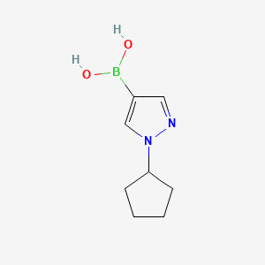 1-Cyclopentyl-1H-pyrazole-4-boronic acid chemical structure (CAS 1416786-06-5)