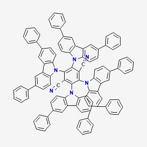 2,3,5,6-Tetrakis(3,6-diphenyl-9H-carbazol-9-yl)terephthalonitrile chemical structure (CAS 1416881-55-4)