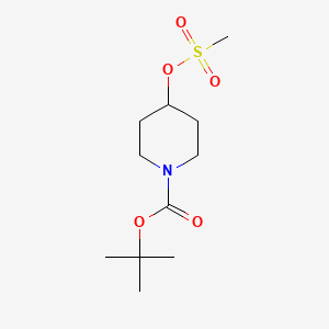 tert-Butyl 4-((methylsulfonyl)oxy)piperidine-1-carboxylate chemical structure (CAS 141699-59-4)