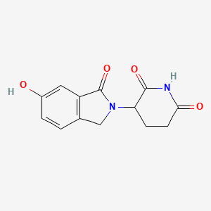 3-(6-Hydroxy-1-oxoisoindolin-2-yl)piperidine-2,6-dione chemical structure (CAS 1416990-09-4)