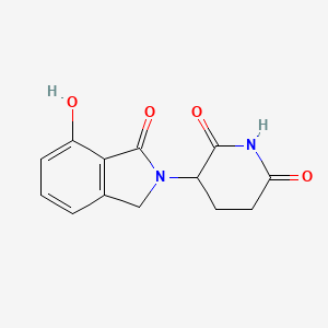 3-(7-Hydroxy-1-oxoisoindolin-2-yl)piperidine-2,6-dione chemical structure (CAS 1416990-10-7)
