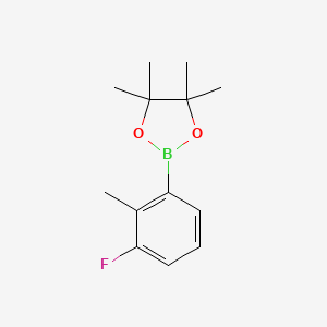2-(3-Fluoro-2-methylphenyl)-4,4,5,5-tetramethyl-1,3,2-dioxaborolane chemical structure (CAS 1417301-66-6)