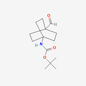 tert-Butyl (4-formylbicyclo[2.2.2]octan-1-yl)carbamate chemical structure (CAS 1417551-36-0)