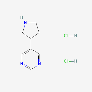 5-(Pyrrolidin-3-yl)pyrimidine dihydrochloride chemical structure (CAS 1417569-35-7)