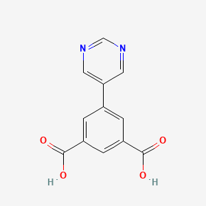 5-(5-Pyrimidinyl)-1,3-benzenedicarboxylic acid chemical structure (CAS 1417570-15-0)