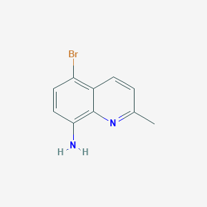 5-Bromo-2-methylquinolin-8-amine chemical structure (CAS 1417632-66-6)