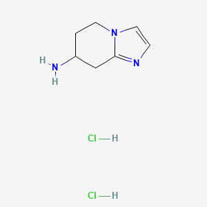 5,6,7,8-Tetrahydroimidazo[1,2-a]pyridin-7-amine dihydrochloride chemical structure (CAS 1417637-66-1)