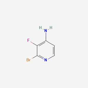 2-Bromo-3-fluoropyridin-4-amine chemical structure (CAS 1417638-80-2)