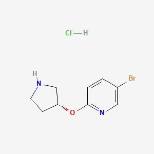 (R)-5-Bromo-2-(pyrrolidin-3-yloxy)pyridine hydrochloride chemical structure (CAS 1417789-14-0)