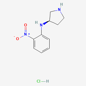 (R)-N-(2-Nitrophenyl)pyrrolidin-3-amine hydrochloride chemical structure (CAS 1417789-20-8)