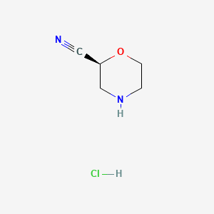 (S)-Morpholine-2-carbonitrile hydrochloride chemical structure (CAS 1417789-39-9)