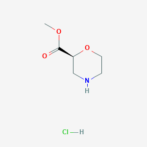 (S)-Methyl morpholine-2-carboxylate hydrochloride chemical structure (CAS 1417789-45-7)