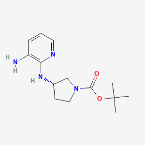(S)-tert-Butyl 3-((3-aminopyridin-2-yl)amino)pyrrolidine-1-carboxylate chemical structure (CAS 1417789-46-8)