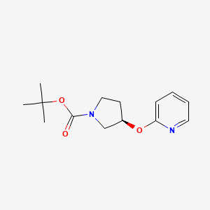 (R)-tert-Butyl 3-(pyridin-2-yloxy)pyrrolidine-1-carboxylate chemical structure (CAS 1417789-79-7)