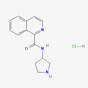 N-(Pyrrolidin-3-yl)isoquinoline-1-carboxamide hydrochloride chemical structure (CAS 1417793-08-8)
