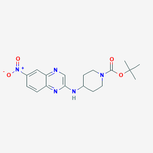 tert-Butyl 4-((6-nitroquinoxalin-2-yl)amino)piperidine-1-carboxylate chemical structure (CAS 1417793-38-4)