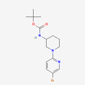 tert-Butyl (1-(5-bromopyridin-2-yl)piperidin-3-yl)carbamate chemical structure (CAS 1417793-65-7)