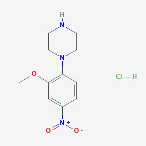 1-(2-Methoxy-4-nitrophenyl)piperazine hydrochloride chemical structure (CAS 1417793-92-0)