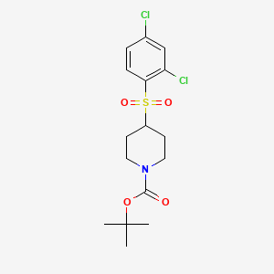 tert-Butyl 4-((2,4-dichlorophenyl)sulfonyl)piperidine-1-carboxylate chemical structure (CAS 1417793-94-2)