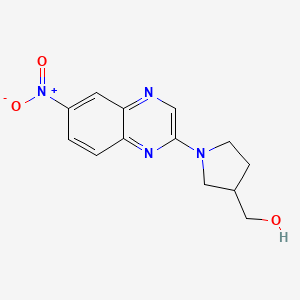 (1-(6-Nitroquinoxalin-2-yl)pyrrolidin-3-yl)methanol chemical structure (CAS 1417794-35-4)