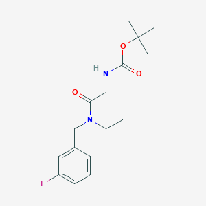 tert-Butyl (2-(ethyl(3-fluorobenzyl)amino)-2-oxoethyl)carbamate chemical structure (CAS 1417794-38-7)