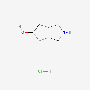 Octahydrocyclopenta[c]pyrrol-5-ol hydrochloride chemical structure (CAS 1417820-59-7)