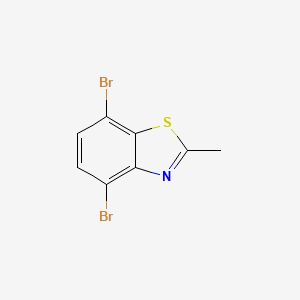 4,7-Dibromo-2-methylbenzo[d]thiazole chemical structure (CAS 1417896-97-9)