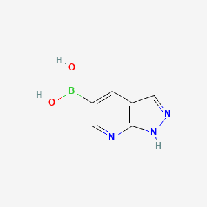 (1H-Pyrazolo[3,4-b]pyridin-5-yl)boronic acid chemical structure (CAS 1417985-25-1)