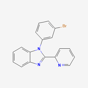 1-(3-Bromophenyl)-2-(pyridin-2-yl)-1H-benzo[d]imidazole chemical structure (CAS 1418123-93-9)