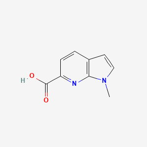 1-Methyl-1H-pyrrolo[2,3-b]pyridine-6-carboxylic acid chemical structure (CAS 1418128-92-3)