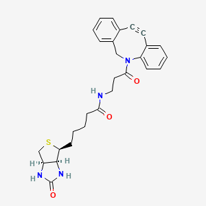 (3AS,4S,6aR)-N-[3-(11,12-Didehydrodibenz[b,f]azocin-5(6H)-yl)-3-oxopropyl]hexahydro-2-oxo-1H-thieno[3,4-d]imidazole-4-pentanamide chemical structure (CAS 1418217-95-4)