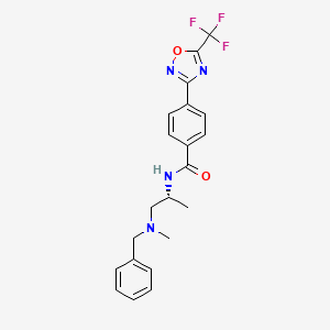 (R)-N-(1-(Benzyl(methyl)amino)propan-2-yl)-4-(5-(trifluoromethyl)-1,2,4-oxadiazol-3-yl)benzamide chemical structure (CAS 1418293-40-9)