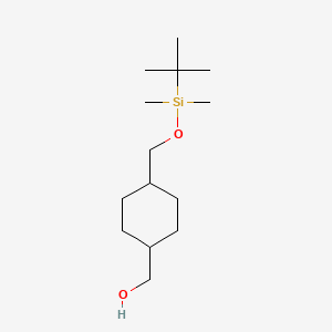 (4-(((Tert-butyldimethylsilyl)oxy)methyl)cyclohexyl)methanol chemical structure (CAS 141836-50-2)