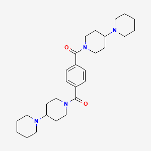 1,4-Phenylenebis([1,4'-bipiperidin]-1'-ylmethanone) chemical structure (CAS 1418741-86-2)
