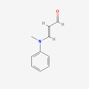 3-(Methyl(phenyl)amino)acrylaldehyde chemical structure (CAS 14189-82-3)