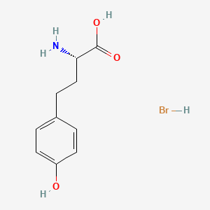 (S)-2-Amino-4-(4-hydroxyphenyl)butanoic acid hydrobromide chemical structure (CAS 141899-12-9)